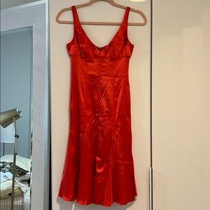 Red Silk Just Cavalli Dress